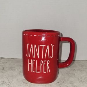 Rae Dunn Santa's Helper Red Ceramic Mug